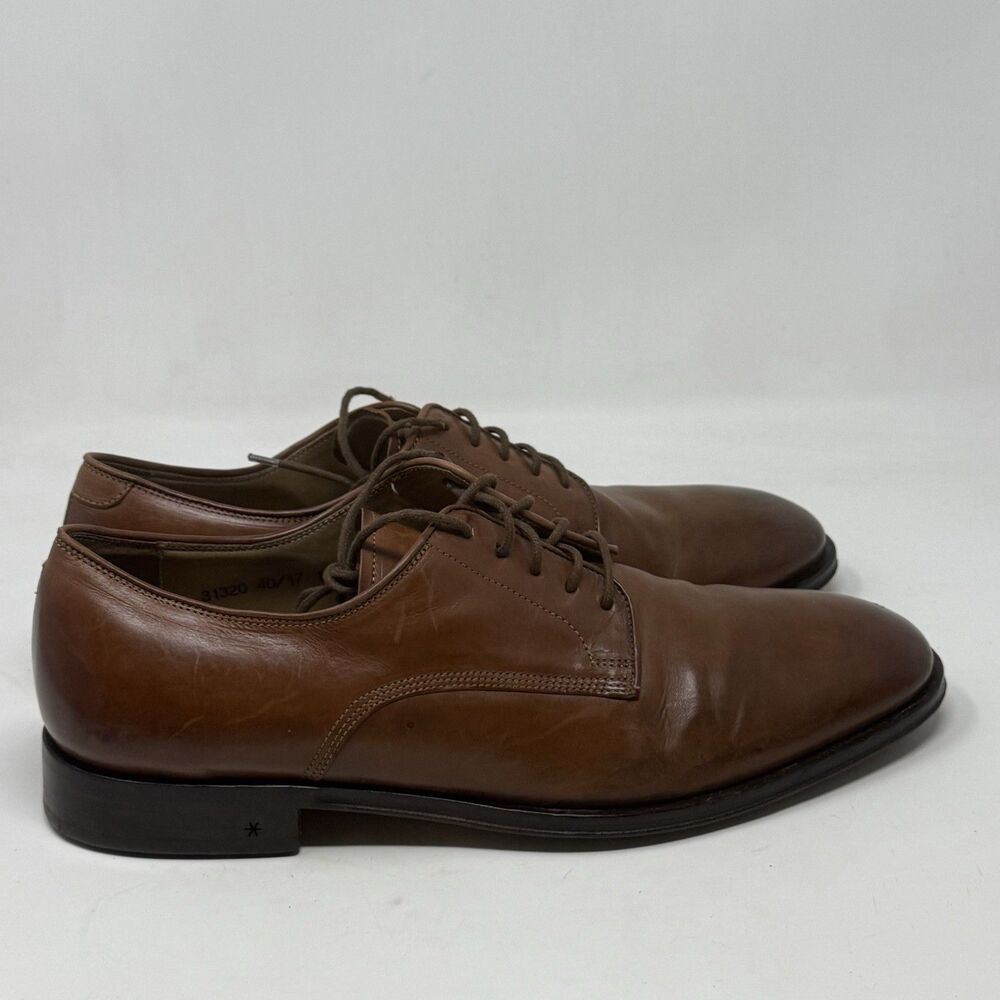 Allen Edmonds Corsico Oxfords Shoes Mens 10.5 D Brown Leather Plain Toe Dress